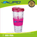 Food Grade FDA Certificated New Fashion Reusable Double Wall Cup with Ice